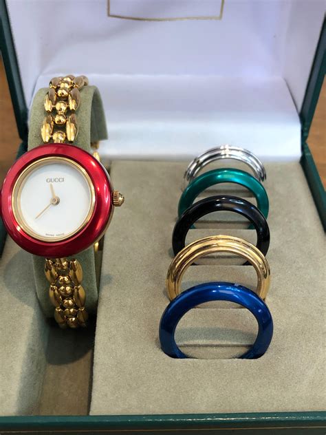 gucci watch back replacement|Gucci watch interchangeable rings.